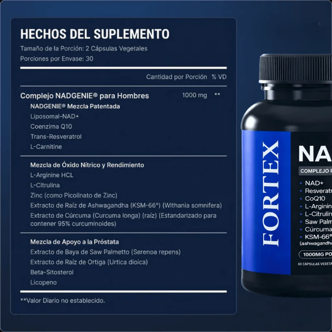 NAD+ l Capsulas Vitalidad Masculina +40